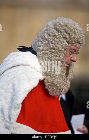 Les juges de procession à l'abbaye de Westminster à Londres juge de la Haute Cour Banque D'Images