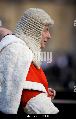 Les juges de procession à l'abbaye de Westminster à Londres juge de la Haute Cour Banque D'Images