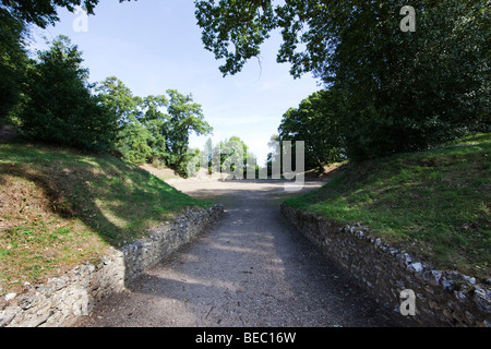 Entrée de l'amphithéâtre romain Vestiges de Silchester Calleva Atrebatum Hampshire England UK Banque D'Images