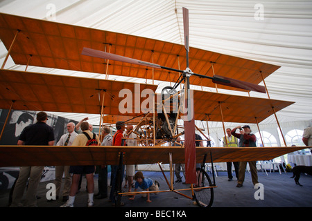 Replica 1 Avro triplan sur Walthamstow marais où l'original a été volé en 1909 Banque D'Images