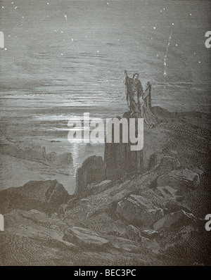 L'illustration de Gustave Dore Les poètes "Sortir de l'Enfer" de la Divine Comédie de Dante Banque D'Images