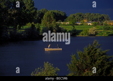 Les pêcheurs, les pêcheurs, Lewis et Clark lake, Lewis et Clark, zone de loisirs Ville de Yankton, South Dakota, united states Banque D'Images