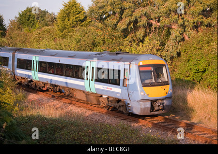 Une classe 170 national express diesel train sur la ligne entre l'arrêt East Suffolk Lowestoft et Ipswich au Royaume-Uni Banque D'Images