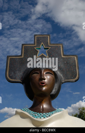 Une statue à l'Albuquerque Museum d'art et d'histoire, Albuquerque, Nouveau Mexique, USA. Banque D'Images