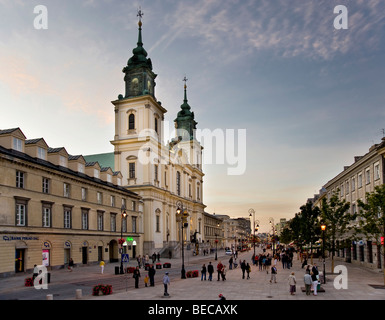 Eglise Sainte Croix sur la Route Royale, Trakt Krolewski, Varsovie, Pologne, Europe Banque D'Images