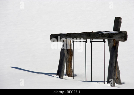 Aire de neige dans la Zillertal, Autriche Banque D'Images