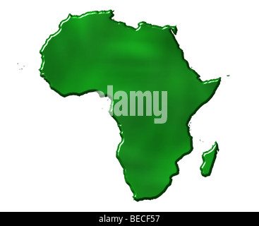 Écologique de l'Afrique carte 3d Banque D'Images