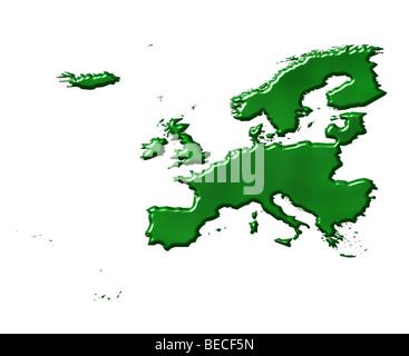Carte de l'Europe écologique 3d Banque D'Images