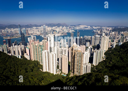 Vue depuis le pic épouse royale, Hong Kong, Chine Banque D'Images