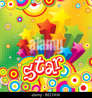 Vector Stars Funky Banque D'Images