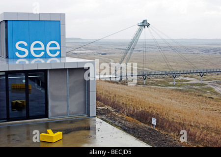 IBA-terrasses et le lac de Pont, Energie-Route Lausitzer Industriekultur, acheminement d'énergie Lausitz patrimoine industriel, Internationale Banque D'Images