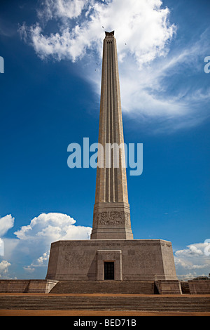 Monument aux hommes qui ont combattu pour l'indépendance San Jacinto Battleground State Historic Site Houston Texas USA Banque D'Images