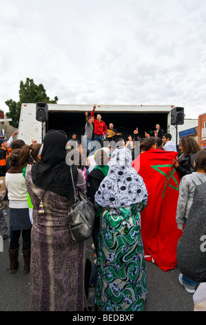 Music show dans le petit Maghreb nouveau Secteur Montréal Banque D'Images