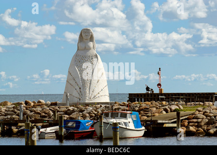 Monument, Dame de la mer, Glamsbjerg, Jutland, Danemark, Europe Banque D'Images