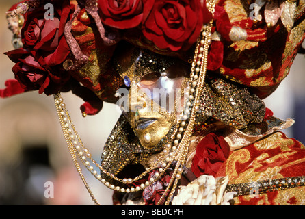 Masque, Carnaval de Venise, Vénétie, Italie, Europe Banque D'Images