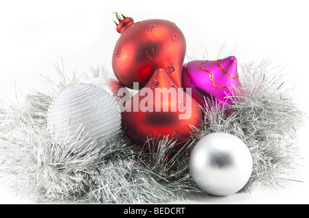 Décorations de Noël isolated on white Banque D'Images