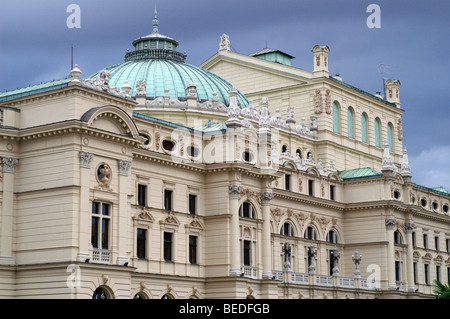 Juliusz Slowacki Theater à Cracovie, Pologne. (Polonais : Teatr im. Gen. sikorskiego 12 Słowackiego w Krakowie) Banque D'Images