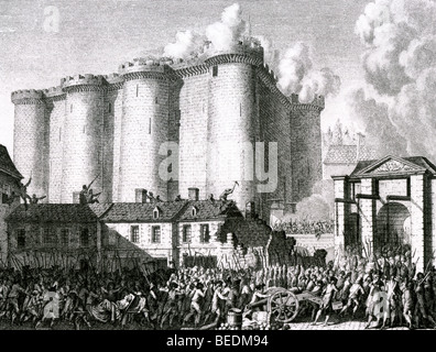 Prise de la Bastille, Paris. 14 Juillet 1789 Banque D'Images