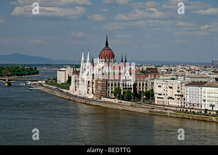 Chambres du Parlement, Danube, Budapest, Hongrie, Europe Banque D'Images