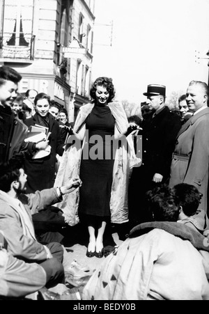 Actrice Sophia Loren à la cérémonie de la "Charte de jumelage" Banque D'Images