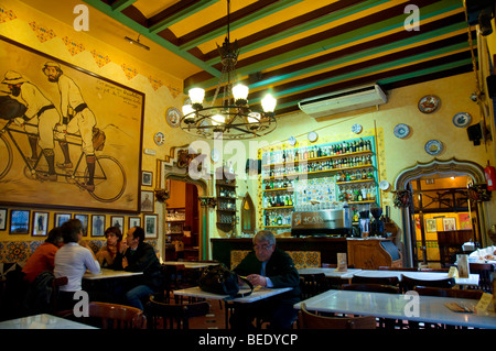 Café -restaurant El Quatre Gats Barcelone. Catalunya, Espagne, Banque D'Images