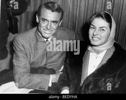 Acteur Cary Grant avec l'actrice Ingrid Bergman Banque D'Images