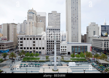 Union Square dans le centre de San Francisco Banque D'Images