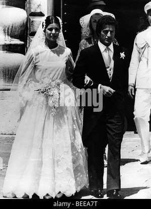 Caroline, Princesse de Hanovre, et Philippe Junot sont mariés à Monaco. Banque D'Images