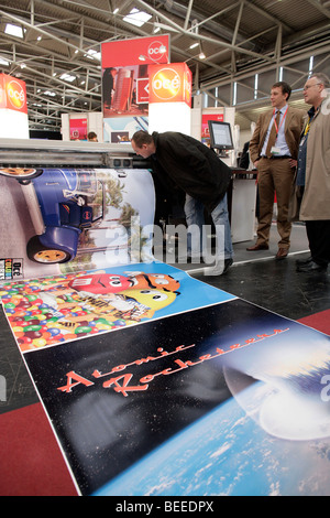 Logo au stand de la machine d'impression produisant des OCE à l'entreprise l'ordinateur et les systèmes de justice à Munich, Bavière, Banque D'Images