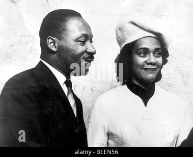 Martin Luther King, Jr. avec son épouse Coretta Scott King Banque D'Images