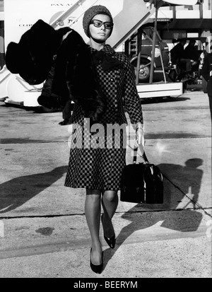 Actrice Sophia Loren sur son chemin à Londres Banque D'Images