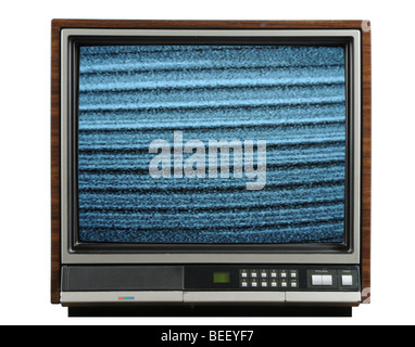 La télévision Vintage isolé sur fond blanc Banque D'Images