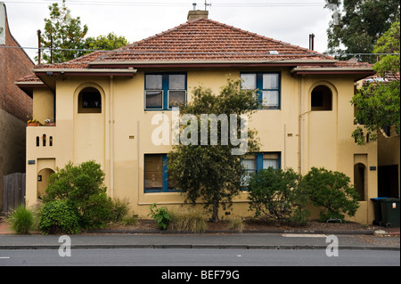 Avant de maison résidentielle à South Yarra, Melbourne, Australie Banque D'Images