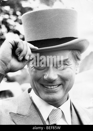 LARRY HAGMAN acteur américain au Royal Ascot course de chevaux 1980 Banque D'Images