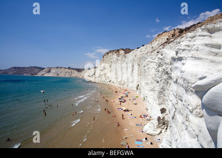 Scala dei Turchi, Sicile, Italie Banque D'Images