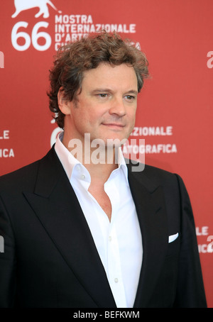 COLIN FIRTH, UN SEUL HOMME. PHOTOCALL. 66ème FESTIVAL DU FILM DE VENISE Venise ITALIE 11 Septembre 2009 Banque D'Images
