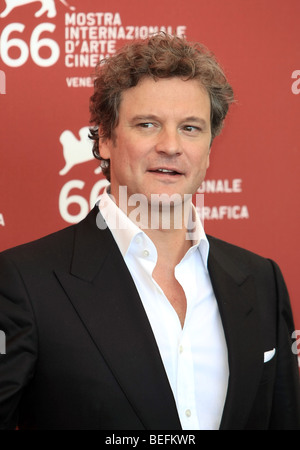 COLIN FIRTH, UN SEUL HOMME. PHOTOCALL. 66ème FESTIVAL DU FILM DE VENISE Venise ITALIE 11 Septembre 2009 Banque D'Images