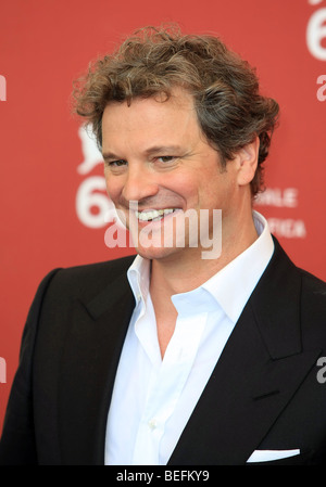 COLIN FIRTH, UN SEUL HOMME. PHOTOCALL. 66ème FESTIVAL DU FILM DE VENISE Venise ITALIE 11 Septembre 2009 Banque D'Images