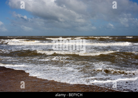 Sizewell, Mer du Nord, Suffolk, UK. Banque D'Images