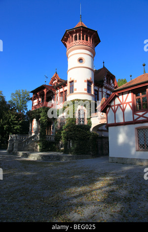 Kurparkschlösschen Château à Herrsching am Ammersee Lac,Pfaffenwinkel, Fuenfseenland,Haute-bavière, Allemagne.Photo de Willy Matheisl Banque D'Images