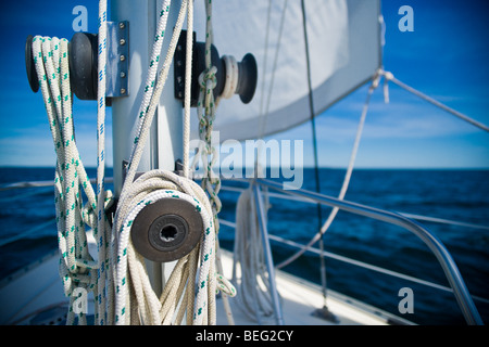 La voile sur Mahone Bay, en Nouvelle-Écosse. Banque D'Images