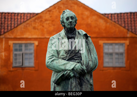 Statue de Hans Christian Andersen. Hans Christian Andersen Jardins. Odense, Fionie, Danemark, Scandinavie Banque D'Images