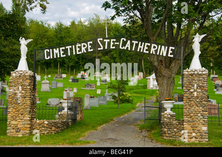 Sainte Catherine de Hatley, Estrie Québec Canada cimetière Banque D'Images