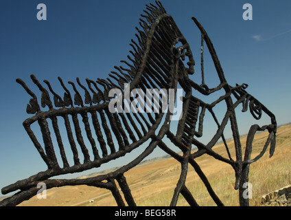 Native American monument champ de bataille de Little Big Horn Montana Banque D'Images