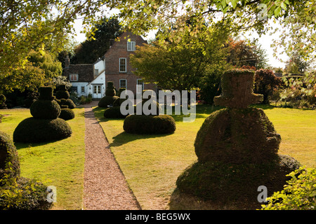 L'Angleterre, Cambridgeshire, Hemingford Grey Manor, la plus ancienne maison habitée, datant de 1130s Banque D'Images