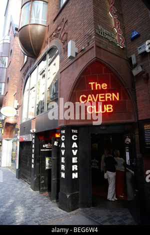 Le nouveau cavern club dans Mathew Street dans le centre-ville de Liverpool berceau des Beatles Merseyside England uk Banque D'Images