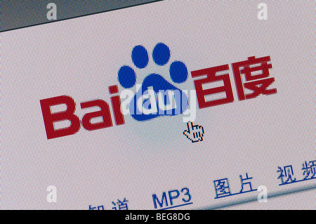 Moteur de recherche chinois, Baidu Banque D'Images