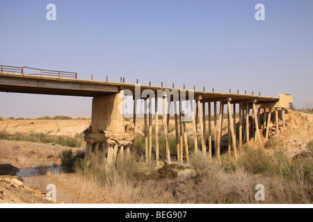 La vallée du Jourdain, Abdullah Pont sur le fleuve de la Jordanie Banque D'Images