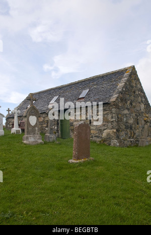 L'église St Barr, Cille Bharra, Ile de Barra, Hébrides extérieures, en Écosse. Banque D'Images