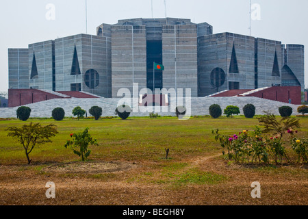 Jatiyo Sangshad Bhaban Bâtiment de l'Assemblée nationale à Dhaka Bangladesh Banque D'Images